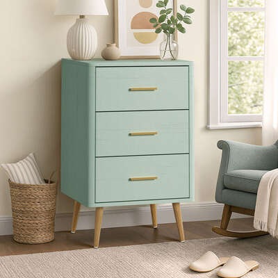 3 Chest of Drawers Tallboy Green
