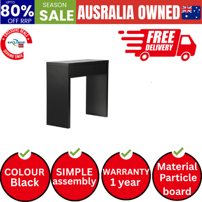 Console Table Wood Sofa Table Hall Side Entry with Drawer Black