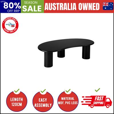Coffee Table Sofa Cafe Desk Side Tables Living Room Irregular Black