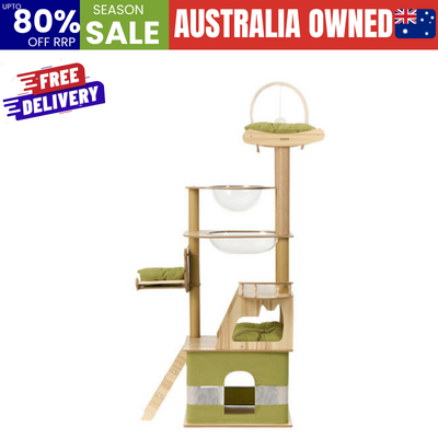 Cat Tree Tower Scratching Post Condo House Bed Furniture 190cm