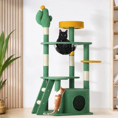  Cat Tree Tower Scratching Post 130cm Furniture Scratcher Pet Condo House