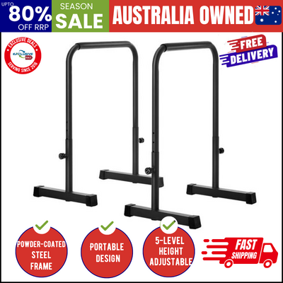 Adjustable Parallel Dip Bar Stand  Push Up & Gym Fitness Equipment