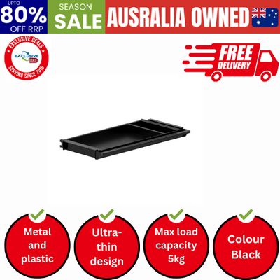 Under Desk Drawer Pull-Out Drawer Sliding Tray Black