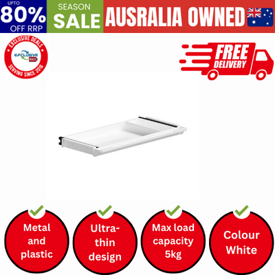 Under Desk Drawer Pull-Out Drawer Sliding Tray White