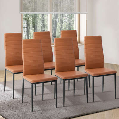 Dining Chair High Back Brown 42x43.5x96cm
