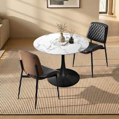 Dining Table Set White 60cm