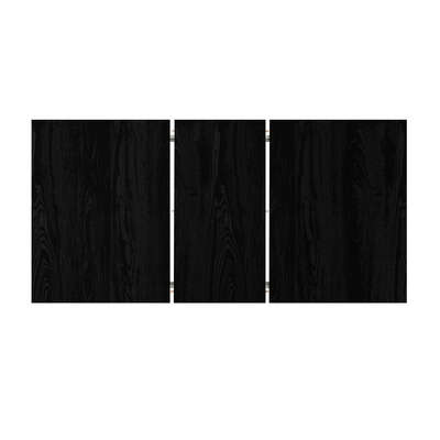160cm Extendable Dining Table with 6x Hans Wegner Dining Chairs Black