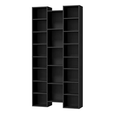 Bookshelf Display Storage Rack for CD DVD Media Organizer Black