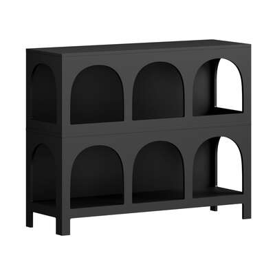 Display Shelf Storage Stand Bookshelf Black