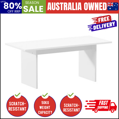 180cm Dining Table Rectangular Timber White