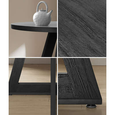 Round Dining Table 120cm Wooden Black | EXTG