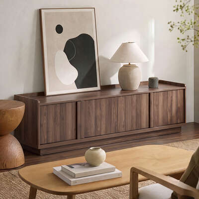 Entertainment Unit 180cm Walnut 180x39x47cm