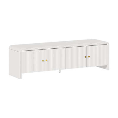 TV Cabinet Entertainment Unit Stand 160cm with Fluted Doors for Living Room