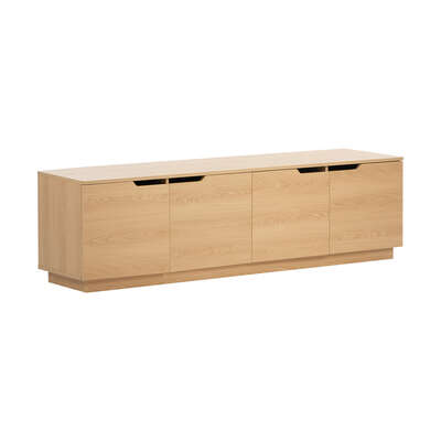 TV Cabinet Entertainment Unit Wooden Storage Shelf 180cm
