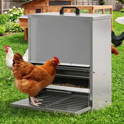 Automatic Chicken Feeder 15kg Capacity 40.5x47.5x50cm