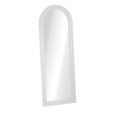 Full Length Arch Mirror 165x60cm White Wood Wall Mounted