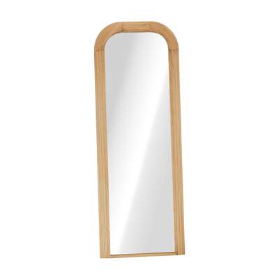Full Length Arch Mirror 165x60cm Natural Top Round Corner