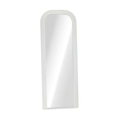 Full Length Arch Mirror 165x60cm White Wood Top Round Corner