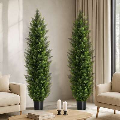 2 Pack Artificial Pine Tree 150cm Faux Plant Home Decor