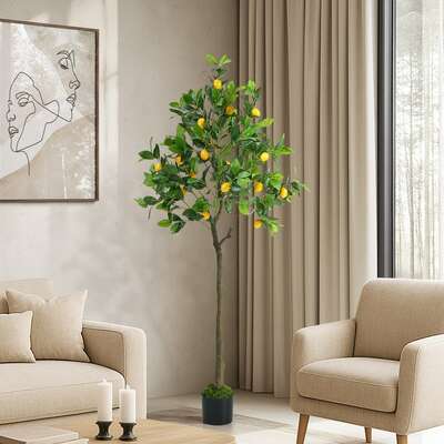 Lemon Tree Faux Plant Decor