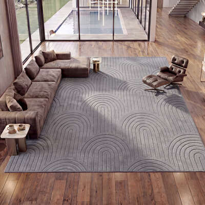 Geometric Jacquard Rug 240x340cm Grey | EXTG