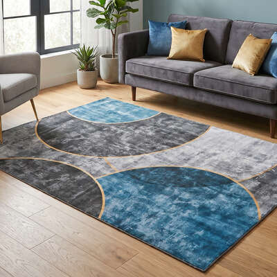 Geometric Washable Rug Low Pile 160x230cm | EXTG