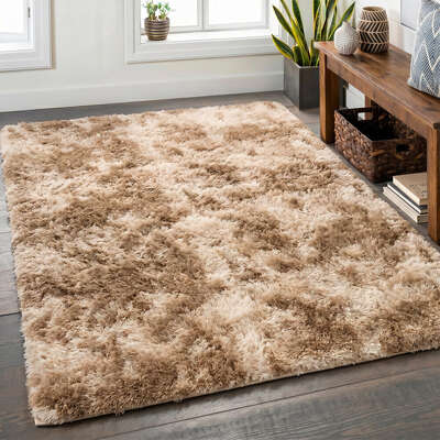 Taupe Shaggy Rug 160x230cm Anti-Slip | EXTG