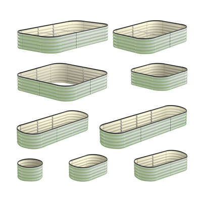 9 In 1 Garden Bed Modular Container Galvanised Steel 40CM High