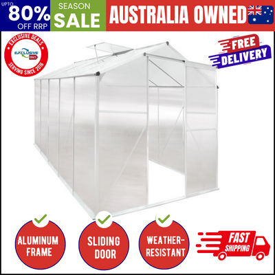 3.1x1.9M Greenhouse Retreat: Aluminium Elegance