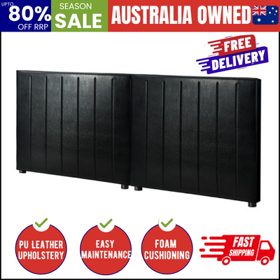 Bed Frame Headboard Double Queen King Bedhead Black Leather