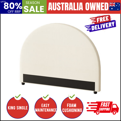 Bed Head King Single Headboard Fabric Beige