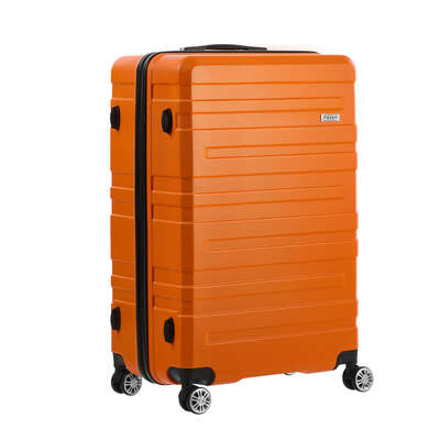 28" Luggage Suitcase Trolley Set TSA Lock Hard Case Orange