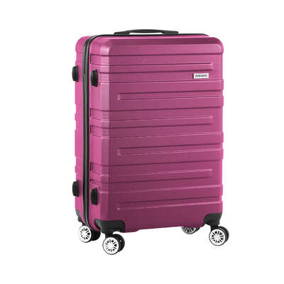 28" Luggage Suitcase Trolley Set TSA Lock Hard Case Magenta