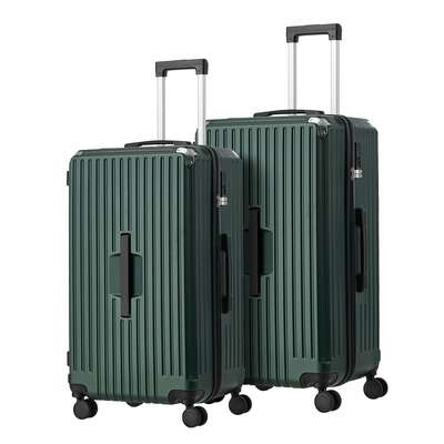 2PCS Luggage Suitcase Trolley Set TSA Lock Hard Shell Case Green
