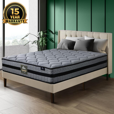 Single Mattress Bed Mattress 3D Mesh Fabric Firm Foam Spring 22cm 7-Zone