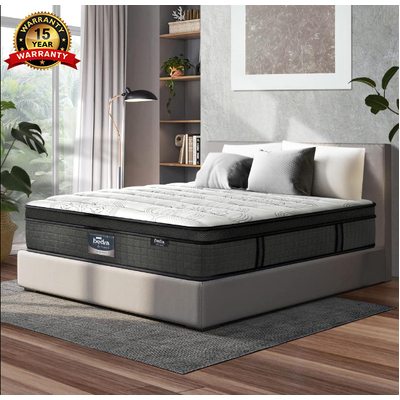 Latex Foam Mattress Queen Bed 9 Zone Pocket Spring 34cm Thickness