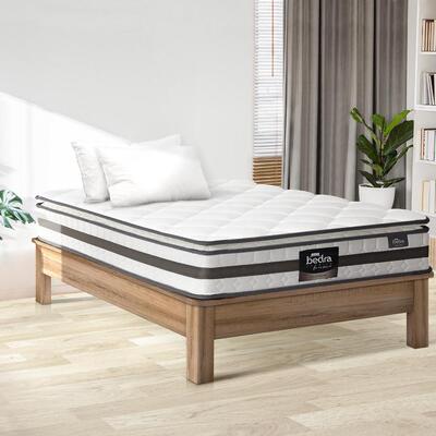 King Single Mattress Pillow Top Cool Gel Foam Bonnell Spring 21cm