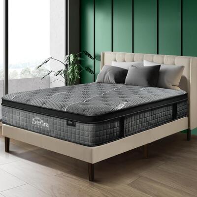 H&L Double Mattress Breathable Spring Mattress Euro Top Latex Foam 34cm 7 zone