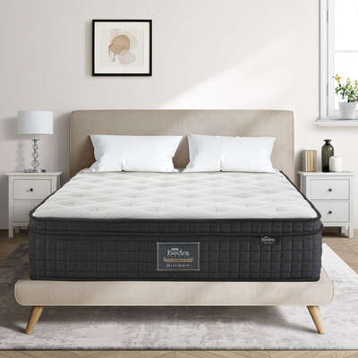King Mattress Cool Gel Foam Pocket Spring 34CM with Pillows