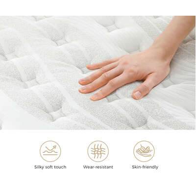 Bedra Queen Mattress Cool Gel Foam Pocket Spring 34CM with Pillows