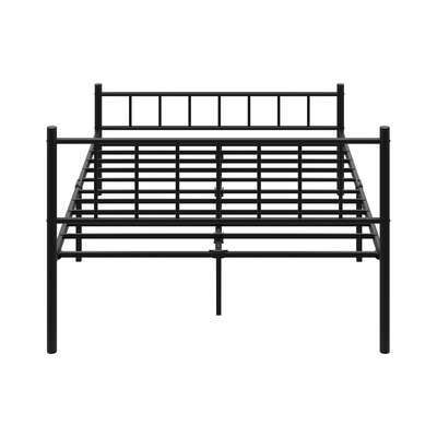 Bed Frame Double Size Metal Base Platform Black COMA
