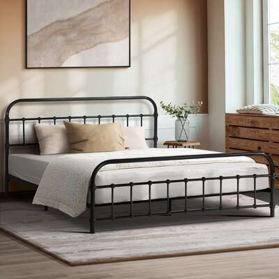Metal Bed Frame Queen Size Bed Base Platform
