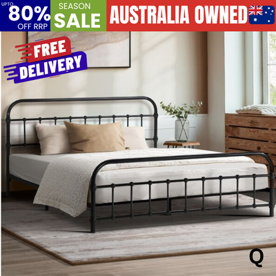 Metal Bed Frame Queen Size Bed Base Platform