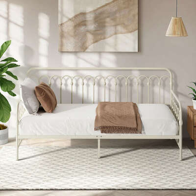 Metal Daybed Frame Single Steel Slat Sofa Bed | EXTG
