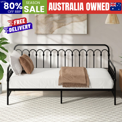 Metal Daybed Frame Single Sofa Bed Steel Slats | EXTG