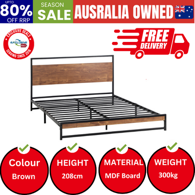 Metal Bed Frame King Size Beds Platform Wood
