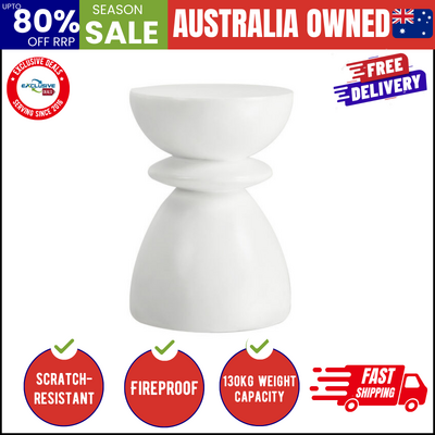 Side Table Round Coffee Stool Stone Stand Modern Decor Furniture