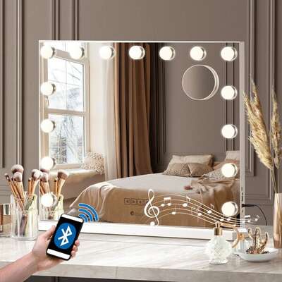 Bluetooth Hollywood Makeup Mirror LED 60x52cm