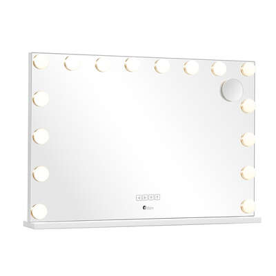 Bluetooth Hollywood Vanity Makeup Mirror LED Light 16 Bulbs 90x62cm Metal Frame
