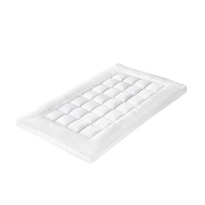Pillowtop Mattress Topper Bamboo Fibre Protector Mat Cover 1000GSM Single